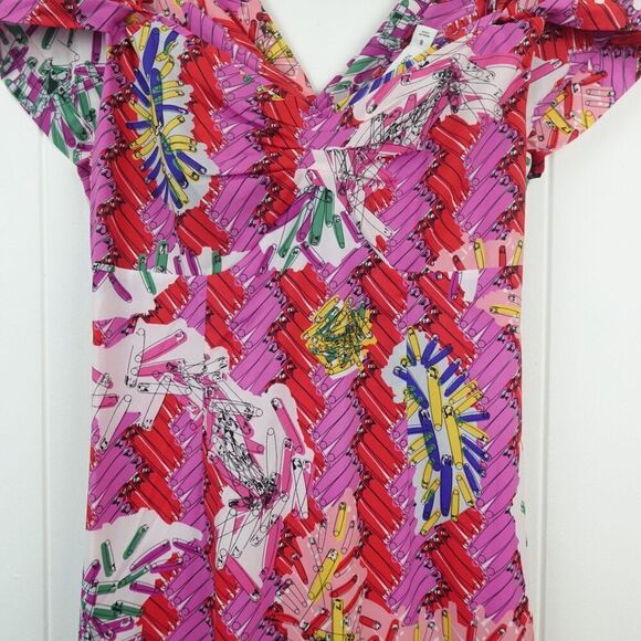 Zac Posen for Target Womens Safety Pin Print Maxi Dress Size 6 - Picture 7 of 13